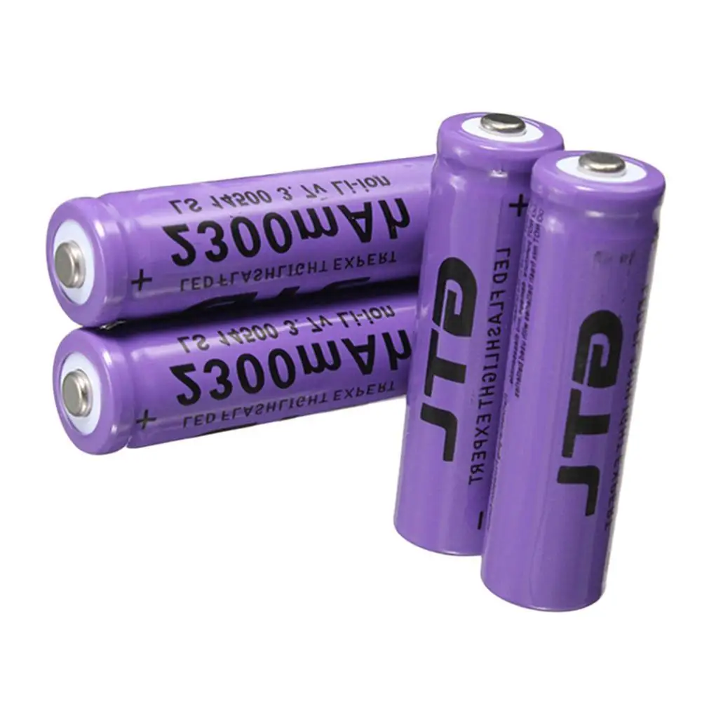 4pcs 3.7V 14500 2300mAh Li-ion Rechargeable Battery For Flashlight Torch | Электроника