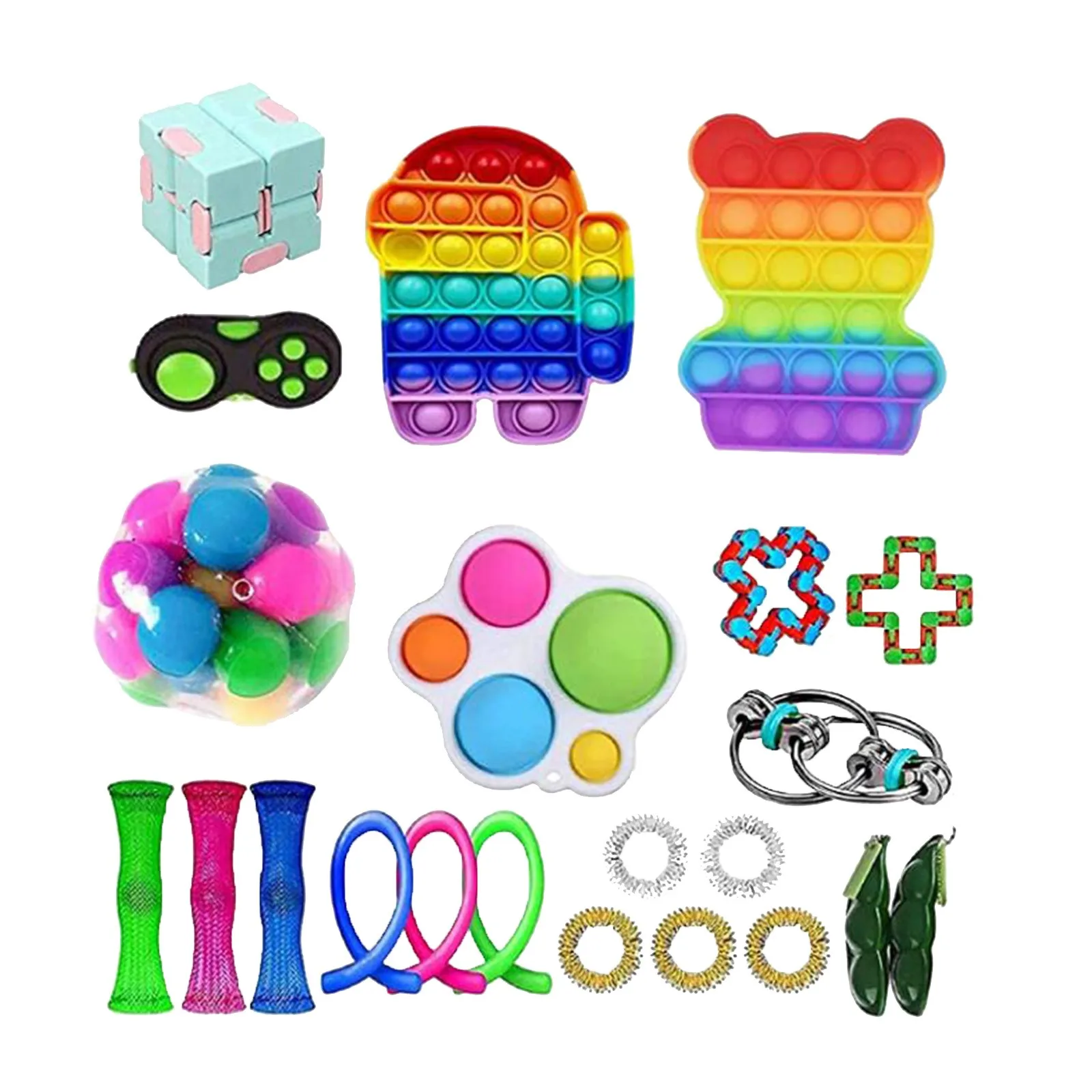 22pc/26pc Creative Sensory Fidget Toy Set Cheap Sensory Fidget Toys Pack Adults Children Squishy Antistress Relief Figet Toys
22pc/26pc Creative Sensory Fidget Toy Set Cheap Sensory Fidget Toys Pack Adults Children Squishy Antistress Relief Figet Toys