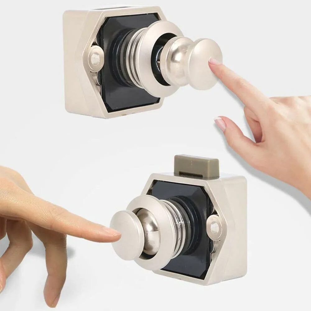 5PCS Push Button Catch Lock Latch Knob Drawer Catch Lock Keyless Door Cupboard Latch Cupboard Door Cabinet Campervan
5PCS Push Button Catch Lock Latch Knob Drawer Catch Lock Keyless Door Cupboard Latch Cupboard Door Cabinet Campervan