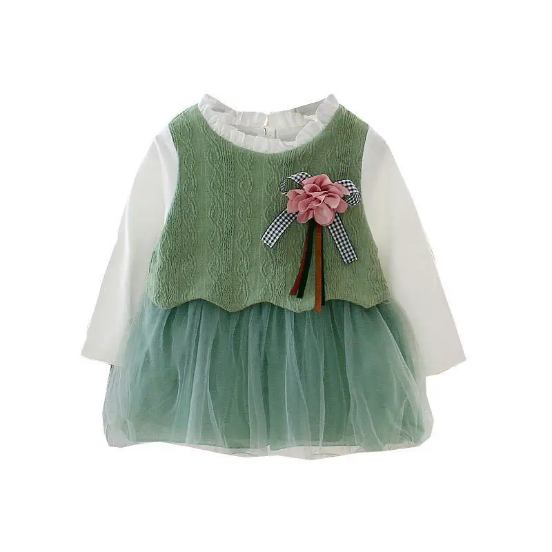 Girls' Dress Solid Color Fashion Sweet Princess Dress Girl Baby Autumn Flowers Net Yarn Fake 2-Piece Dress 0-4Y
Girls' Dress Solid Color Fashion Sweet Princess Dress Girl Baby Autumn Flowers Net Yarn Fake 2-Piece Dress 0-4Y