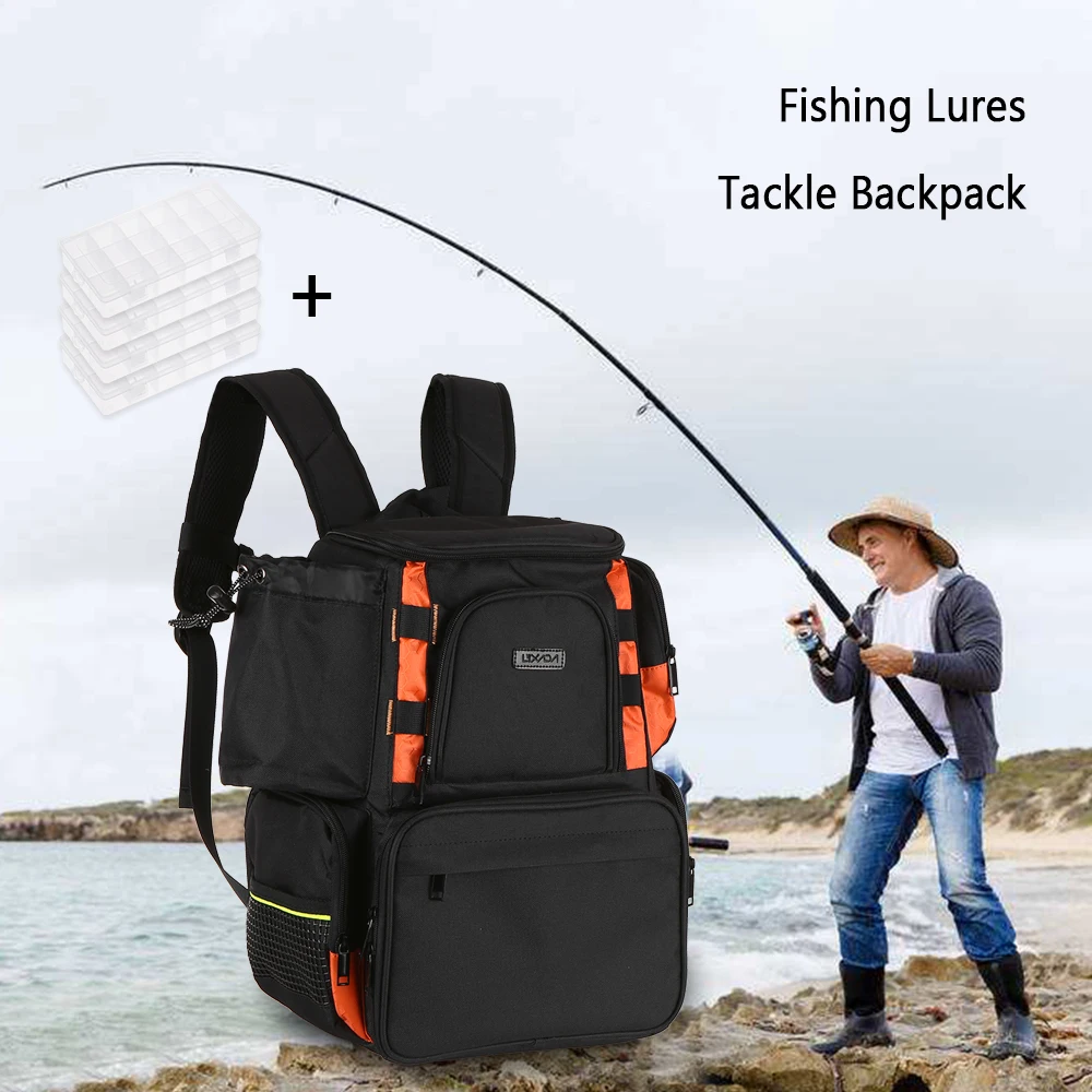 Lixada Fishing Backpack Waterproof Fishing Lures Reel Bag Adjustable Straps Fish Tackle Storage Bag +Fishing Tackle Boxes
Lixada Fishing Backpack Waterproof Fishing Lures Reel Bag Adjustable Straps Fish Tackle Storage Bag +Fishing Tackle Boxes