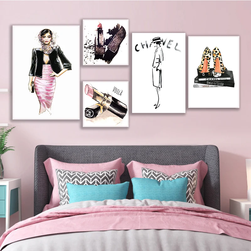 Fashion Classy Retro Vogue Canvas Art Prints and Poster Modern Watercolor Pink Painting Wall Pictures Living Room Decoration
Fashion Classy Retro Vogue Canvas Art Prints and Poster Modern Watercolor Pink Painting Wall Pictures Living Room Decoration