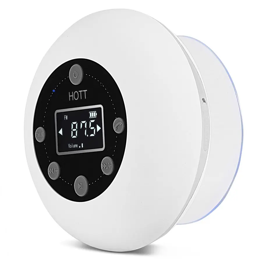 HOTT HS07 Waterproof Bluetooth Bathroom Speaker Wireless Mini Portable Bluetooth Speakers with Fm Radio Hands-Free
HOTT HS07 Waterproof Bluetooth Bathroom Speaker Wireless Mini Portable Bluetooth Speakers with Fm Radio Hands-Free