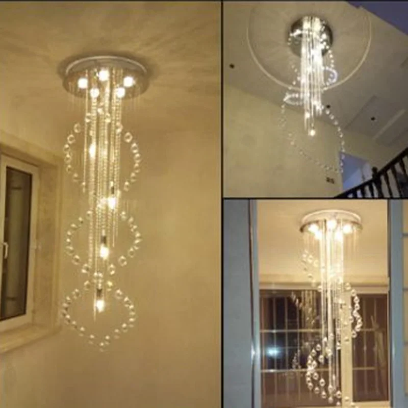 Modern Large Size Crystal Chandelier Spiral Long Stair Lighting Fixture for Foyer Hotel Villa
Modern Large Size Crystal Chandelier Spiral Long Stair Lighting Fixture for Foyer Hotel Villa