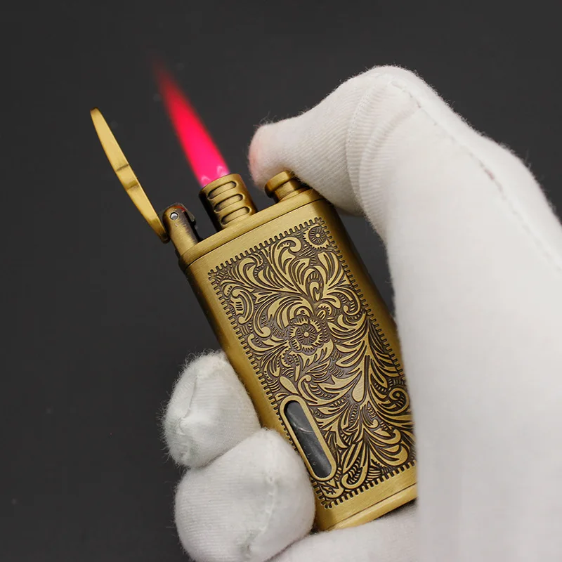 Outdoor Windproof Torch Jet Turbine Gas Lighter Retro Metal Handmade Inflatable Butane Spray Gun Cigar Lighter Airless
Outdoor Windproof Torch Jet Turbine Gas Lighter Retro Metal Handmade Inflatable Butane Spray Gun Cigar Lighter Airless