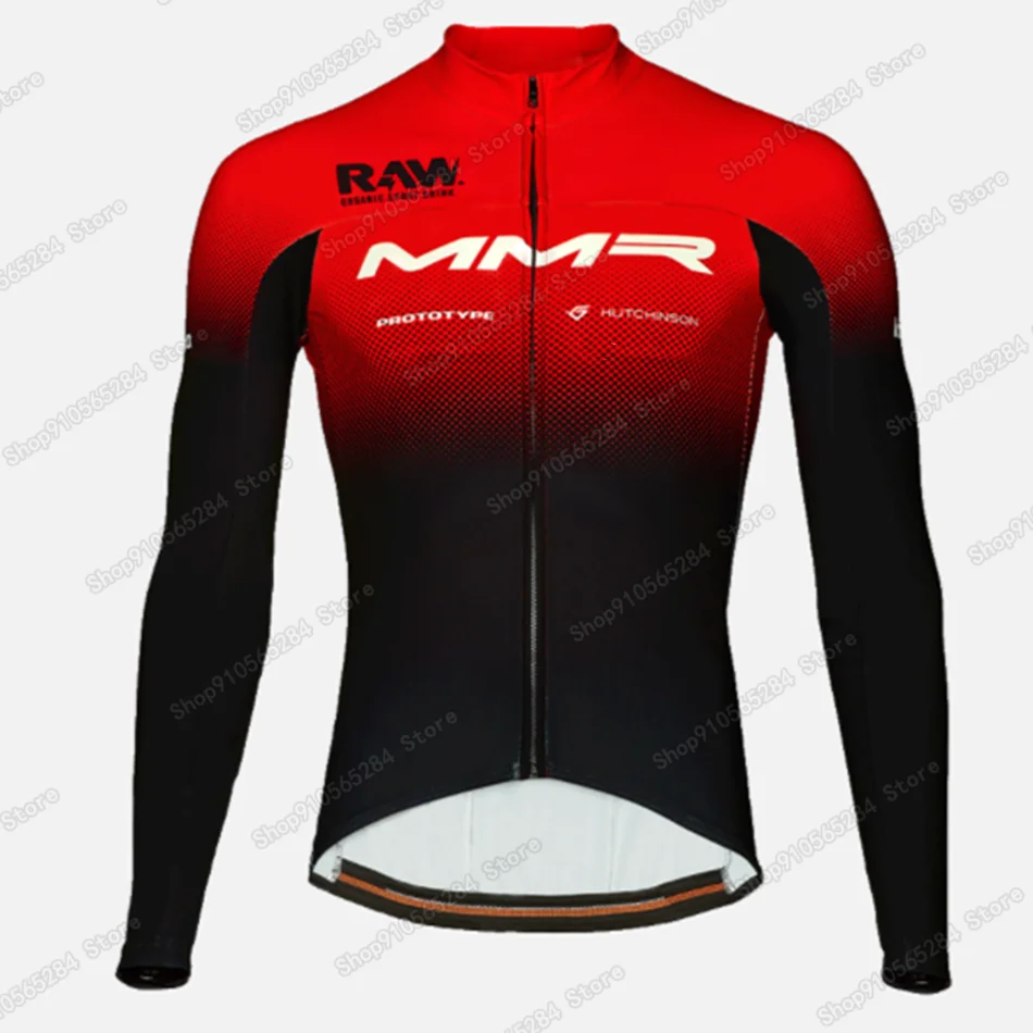 

MMR Team Winter Clothing 2021 Men Cycling Jersey Suit Bike Warm Jacket MTB Long Sleeve Top Maillot Ciclismo Set Velvet Bib Pants