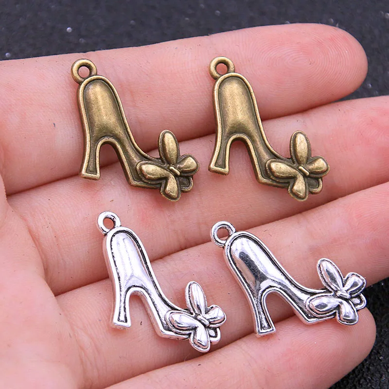 30PCS 20*18mm Attractive Lady Bowknot 2 Color Temperament High Heels Metal Alloy Beautiful Pendant Jewelry Necklace Found
30PCS 20*18mm Attractive Lady Bowknot 2 Color Temperament High Heels Metal Alloy Beautiful Pendant Jewelry Necklace Found