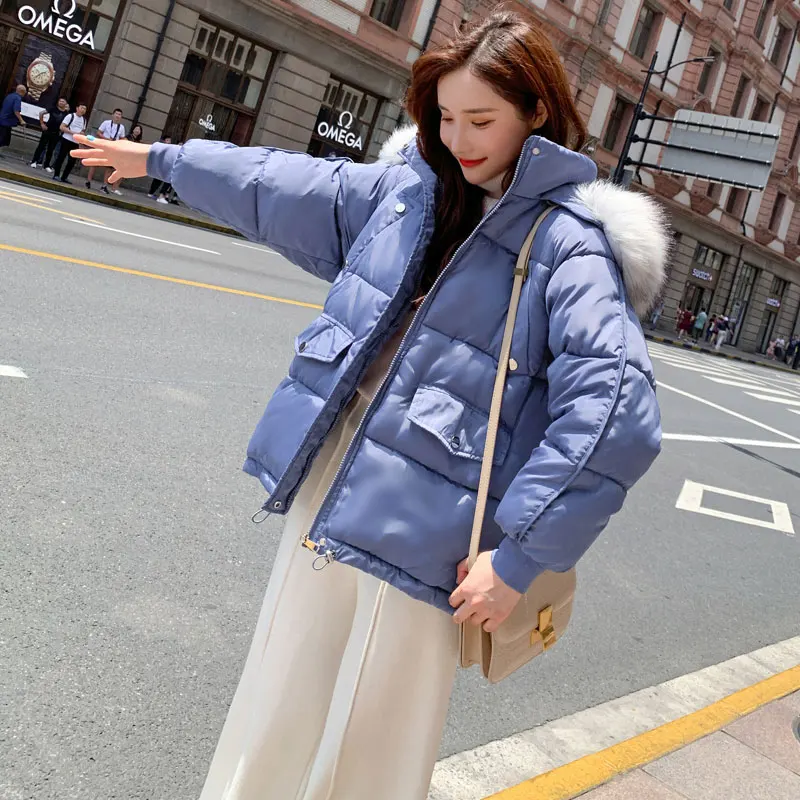 Autumn Women Short Warm Female Jacket Large Fur Coat Winter Down Cotton Jackets Bat Sleeved Thicken Parka
Autumn Women Short Warm Female Jacket Large Fur Coat Winter Down Cotton Jackets Bat Sleeved Thicken Parka