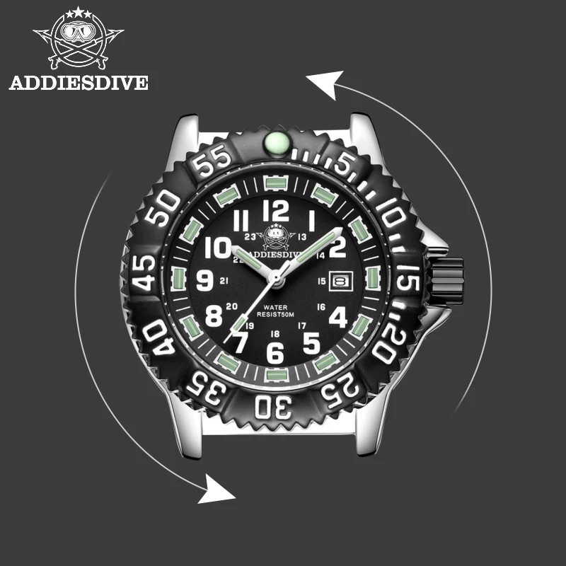 Addies Men's stainless steel Sports Watch Calendar Display Watches Tube Type Luminous Rotating bezel Men's Luxury Quartz Watch
Addies Men's stainless steel Sports Watch Calendar Display Watches Tube Type Luminous Rotating bezel Men's Luxury Quartz Watch