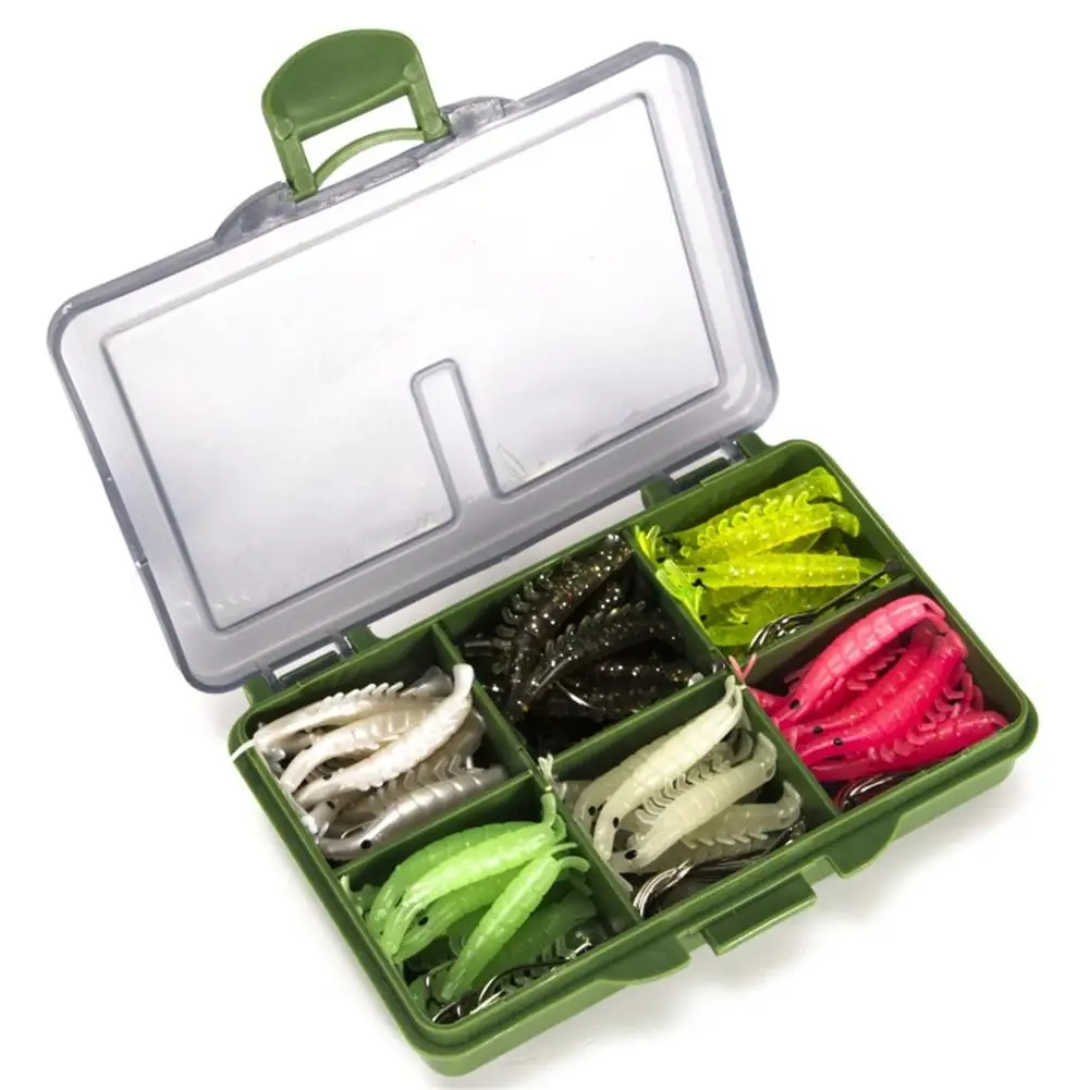121pcs/set Fishing Lures Set 6-color Soft Silicone Luminous Shrimp Bait For Freshwater Fishing Tackle Lures Box Accessories
121pcs/set Fishing Lures Set 6-color Soft Silicone Luminous Shrimp Bait For Freshwater Fishing Tackle Lures Box Accessories