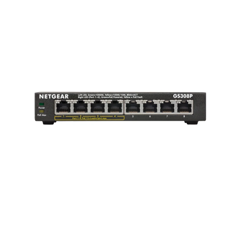Сетевой коммутатор NETGEAR GS308P, 8 портов, гигабитный Ethernet, неуправляемый PoE коммутатор с 8 x PoE рабочим столом/стойкой/настенным креплением, прочный металл
Сетевой коммутатор NETGEAR GS308P, 8 портов, гигабитный Ethernet, неуправляемый PoE коммутатор с 8 x PoE рабочим столом/стойкой/настенным креплением, прочный металл