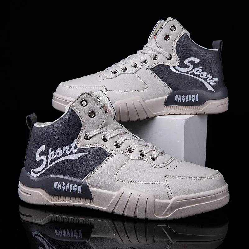 Белые мужские кроссовки zapatillas hombre повседневная обувь с высоким берцем AJ модные
