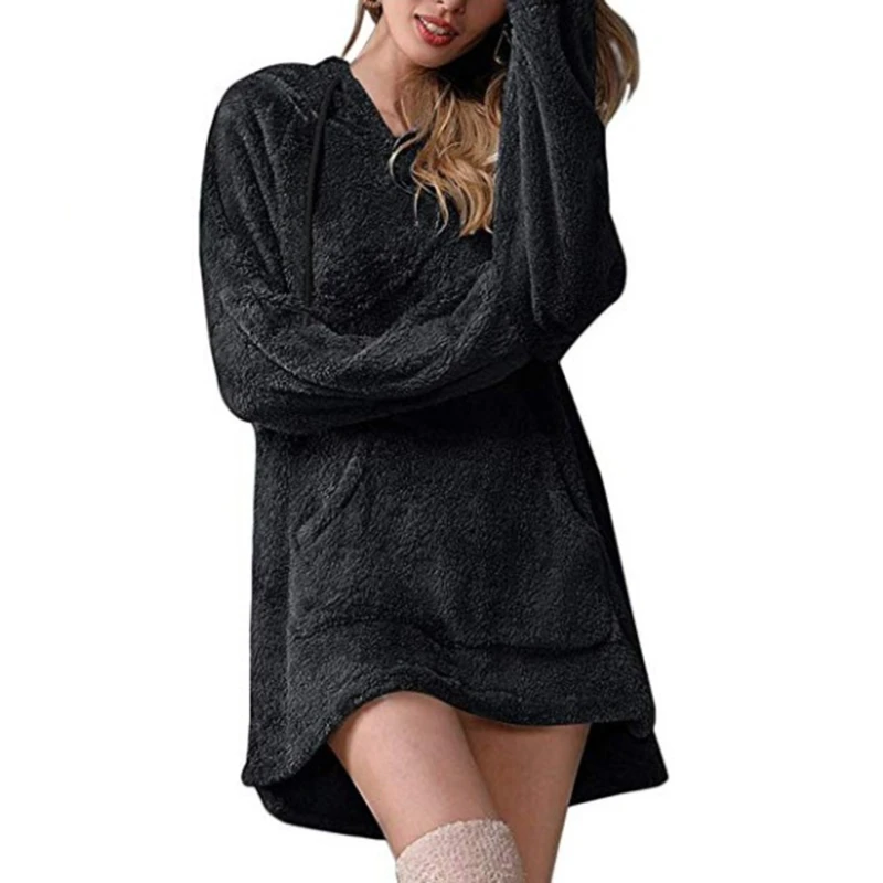 2022 New Clothing Autumn Winter Women's Fashion Plush Hooded Pocket Clothes Female Casual Solid Color Loose Tops Ladies Hoodies
2022 New Clothing Autumn Winter Women's Fashion Plush Hooded Pocket Clothes Female Casual Solid Color Loose Tops Ladies Hoodies