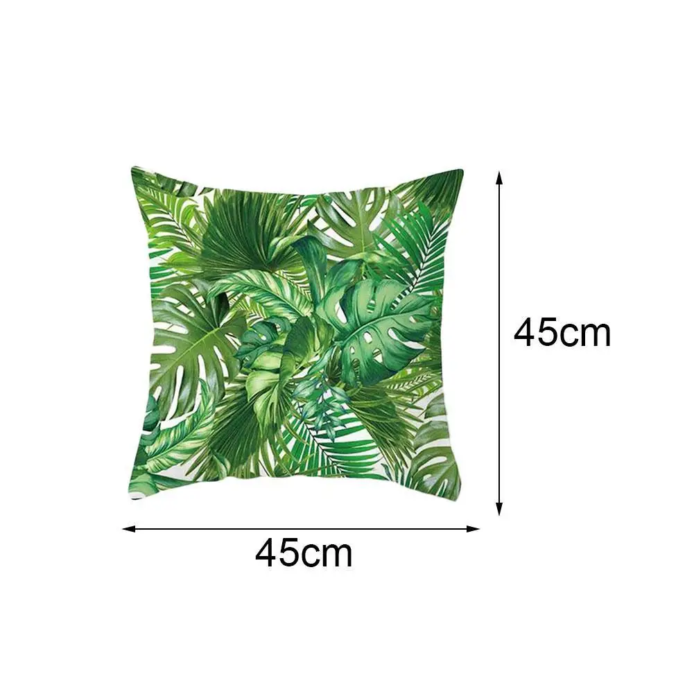 Tropical Plants Cushion Cover Polyester Green Leaves Decorative Square Pillowcase Tropical Plant Throw Pillowcase 45CM X 45CM 
Tropical Plants Cushion Cover Polyester Green Leaves Decorative Square Pillowcase Tropical Plant Throw Pillowcase 45CM X 45CM