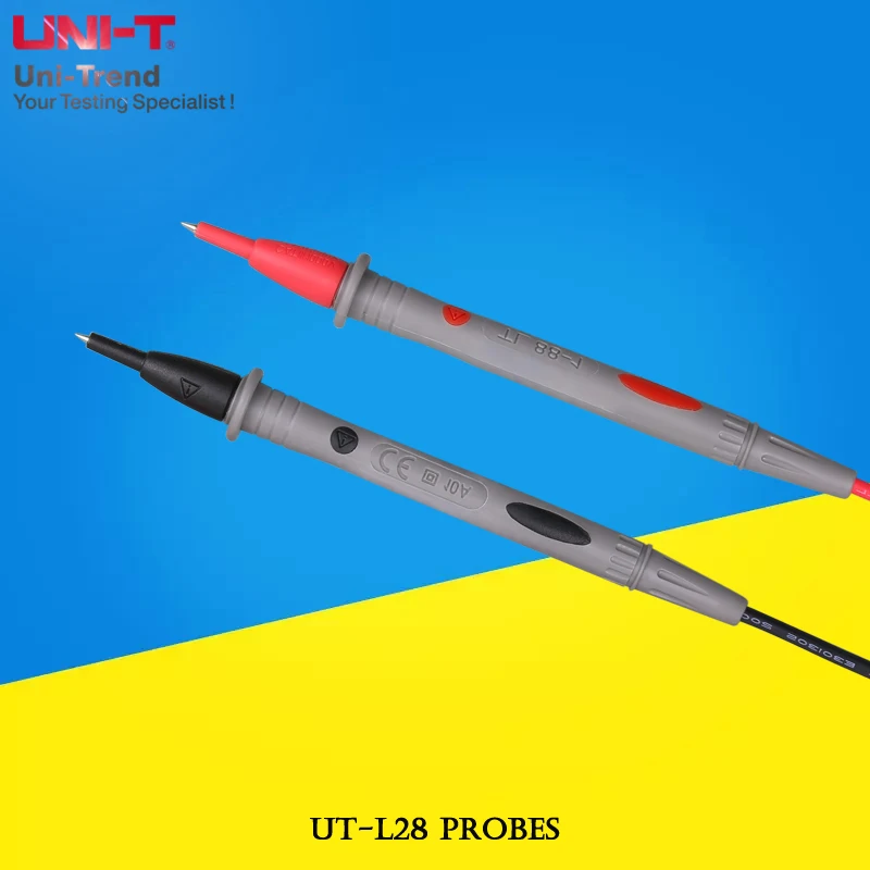 

UNI-T UT-L28 Probes; universal multimeter pen / double insulated wire / removable nib sheath / suitable for most multimeters