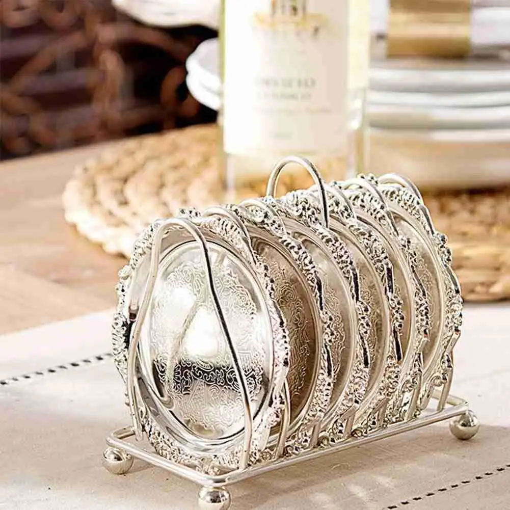 1/6Pc Classic Gold Cocktail Metal Coaster Continental Vintage Gold Alloy Placemat Diameter Plated Zinc Mat Plated 10cm Z5L9
1/6Pc Classic Gold Cocktail Metal Coaster Continental Vintage Gold Alloy Placemat Diameter Plated Zinc Mat Plated 10cm Z5L9