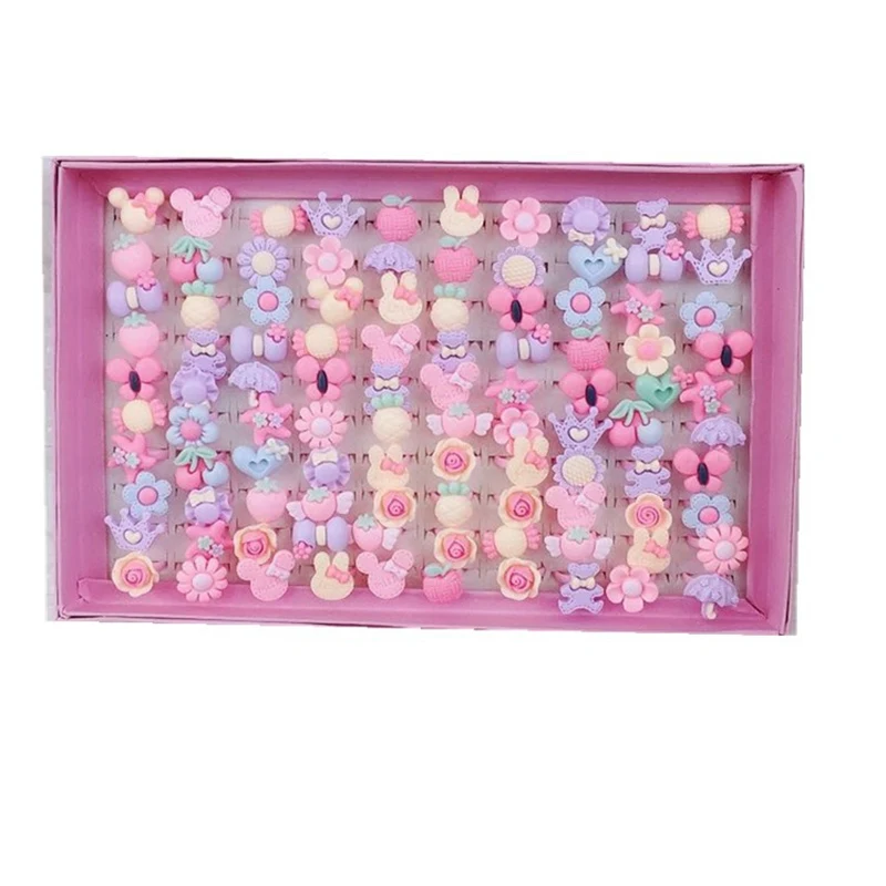 100/50PCS Acrylic Cartoon Kids Finger Rings Cute Flower Animal Resin Jewelry Accessories For Girls Chidlren Dress Up Toys Gifts
100/50PCS Acrylic Cartoon Kids Finger Rings Cute Flower Animal Resin Jewelry Accessories For Girls Chidlren Dress Up Toys Gifts