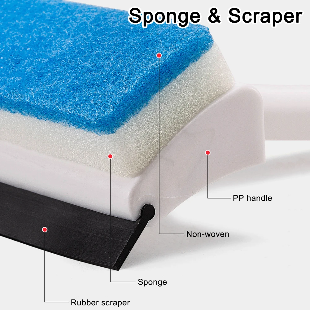 2-in-1 Window Squeegee Cleaning Brush Tool Window Glass Cleaner Windshield Cleaning Sponge and Rubber Squeegee
2-in-1 Window Squeegee Cleaning Brush Tool Window Glass Cleaner Windshield Cleaning Sponge and Rubber Squeegee
