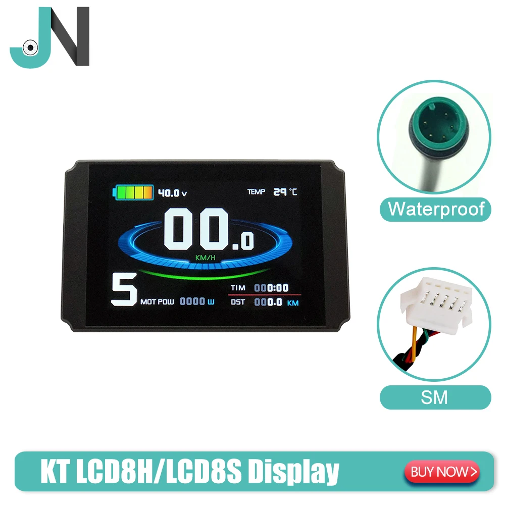 

Ebike KT LCD8H LCD8S Display with USB Color Screen 24V 36V 48V 72V KunTeng SM Waterproof Plug Electric Scooter Accessories