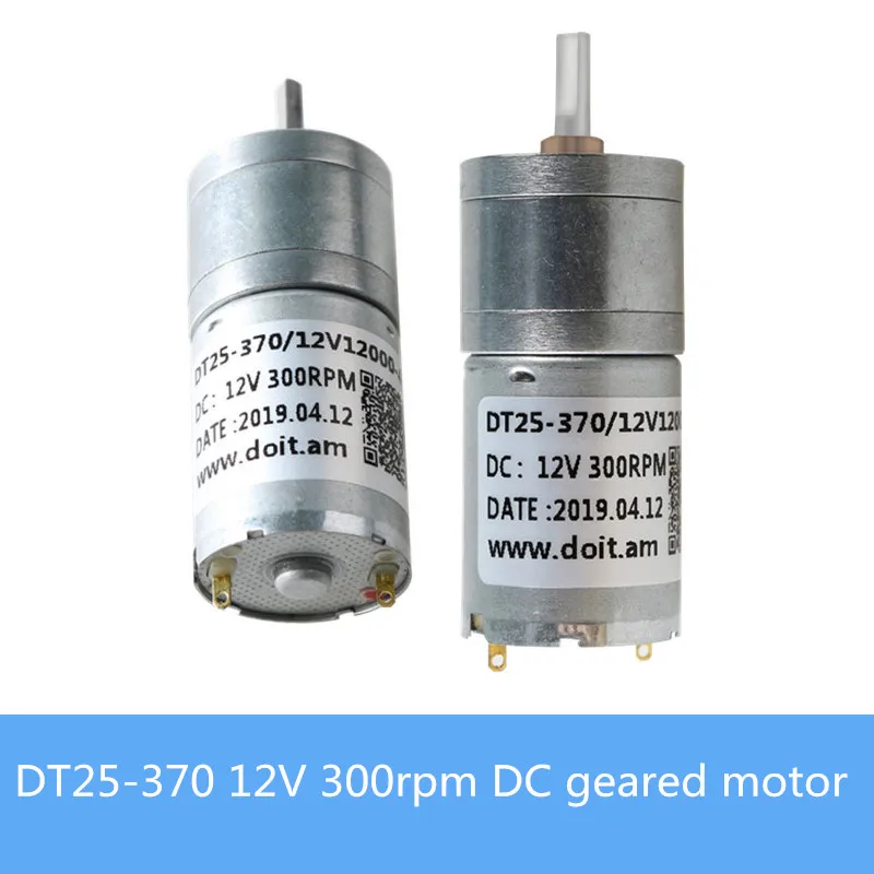 High Torque 25mm Miniature DC Geared Motor DT25-370 12V 300rpm Metal Gear Motor 4mm Shaft Diameter For RC Robot Tank Chassis DIY
High Torque 25mm Miniature DC Geared Motor DT25-370 12V 300rpm Metal Gear Motor 4mm Shaft Diameter For RC Robot Tank Chassis DIY