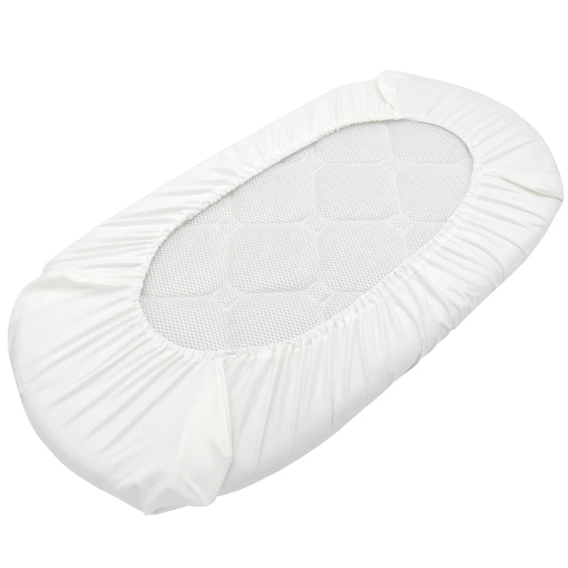 

Breathable Cradle Moses Basket Oval Rectangle Pad Sheet Stretchy Baby Fitted Bassinet Sheet Mattress Cover Crib Bed Protector