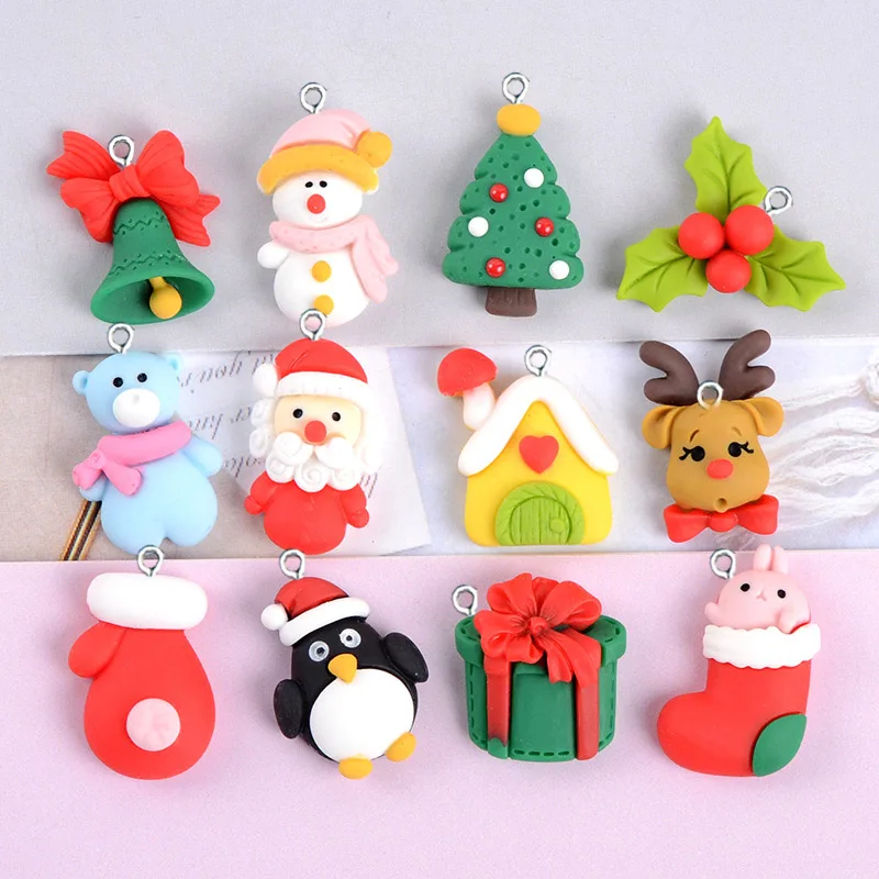 Рождественские украшения в виде Санта-Клауса, снеговика, колокольчика, подвески из смолы, Подвески для изготовления ювелирных изделий, аксе...
Рождественские украшения в виде Санта-Клауса, снеговика, колокольчика, подвески из смолы, Подвески для изготовления ювелирных изделий, аксе...