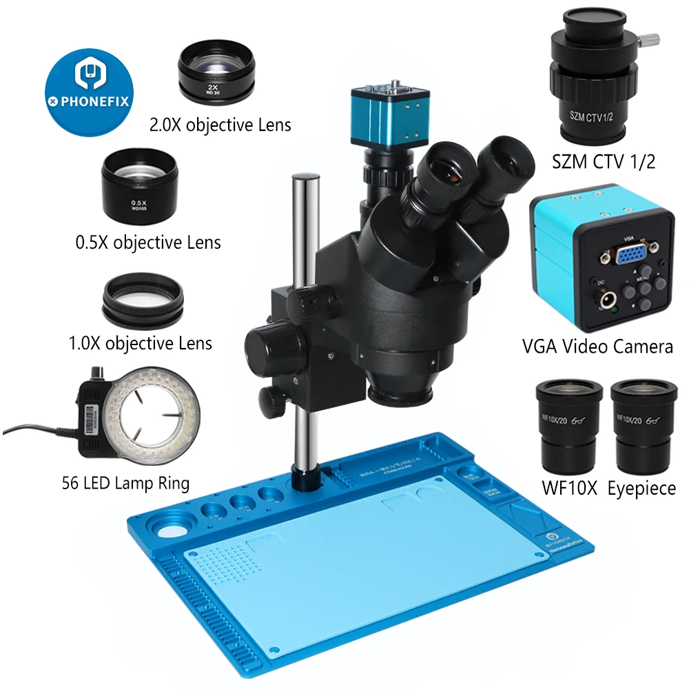 3.5X-90X Continuous Zoom Stereo Trinocular Microscope Set +38MP HDMI USB Video Camera Aluminum Alloy Pad CTV Adapter Barlow Lens
3.5X-90X Continuous Zoom Stereo Trinocular Microscope Set +38MP HDMI USB Video Camera Aluminum Alloy Pad CTV Adapter Barlow Lens