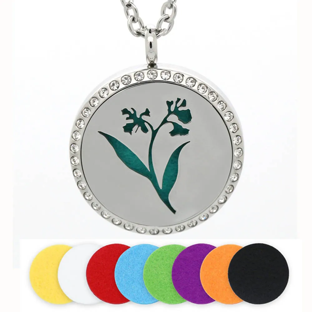 BOFEE Aromatherapy Diffuser Necklace Pendant Silver Flower Stainless Steel Essential Oil Locket Crystal Jewelry
BOFEE Aromatherapy Diffuser Necklace Pendant Silver Flower Stainless Steel Essential Oil Locket Crystal Jewelry