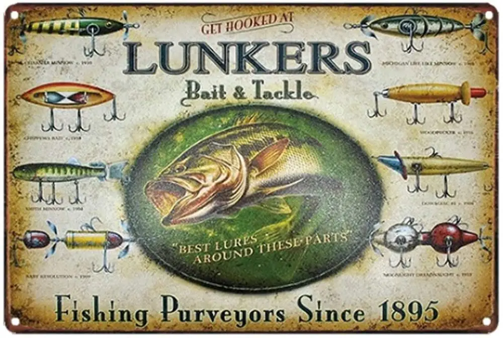 Fishing Purveyors Thick Tinplate Novelty Parking Retro Metal Tin Sign Plaque Poster Wall Decor Art Shabby Chic Gift 
Fishing Purveyors Thick Tinplate Novelty Parking Retro Metal Tin Sign Plaque Poster Wall Decor Art Shabby Chic Gift