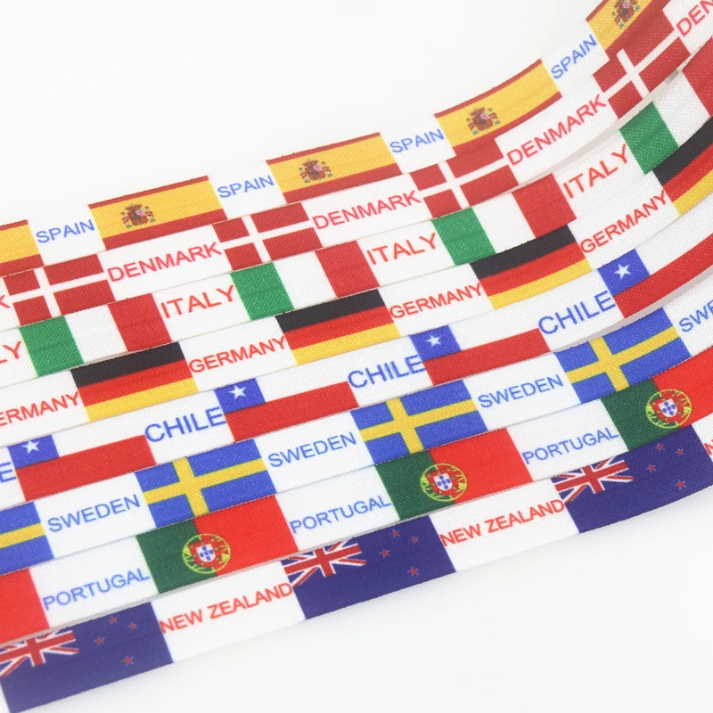 DUWES 5/8'' 50yards Flag printed Fold Elastic FOE stretch ribbon hairbow headwear headband DIY OEM D1394
DUWES 5/8'' 50yards Flag printed Fold Elastic FOE stretch ribbon hairbow headwear headband DIY OEM D1394