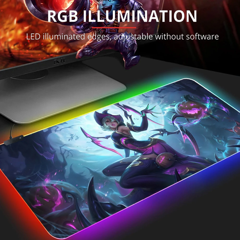 League of Legends New Skin Witch Series Mouse Gamer Laptop Pc Keyboard Table Desk Mat Gaming Room Accessories Anime RGB Mousepad
League of Legends New Skin Witch Series Mouse Gamer Laptop Pc Keyboard Table Desk Mat Gaming Room Accessories Anime RGB Mousepad