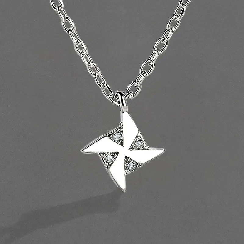 New Women's Silver Simple Windmill Square Pendant Temperament Necklace Fashion Trend Jewelry Anniversary Gift XZ336
New Women's Silver Simple Windmill Square Pendant Temperament Necklace Fashion Trend Jewelry Anniversary Gift XZ336