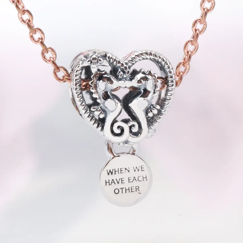 Claudia Authentic 925 Sterling Silver Hollow seahorse pattern heart-shaped love charm Fit Original Bracelet Necklace DIY Jewelry
Claudia Authentic 925 Sterling Silver Hollow seahorse pattern heart-shaped love charm Fit Original Bracelet Necklace DIY Jewelry