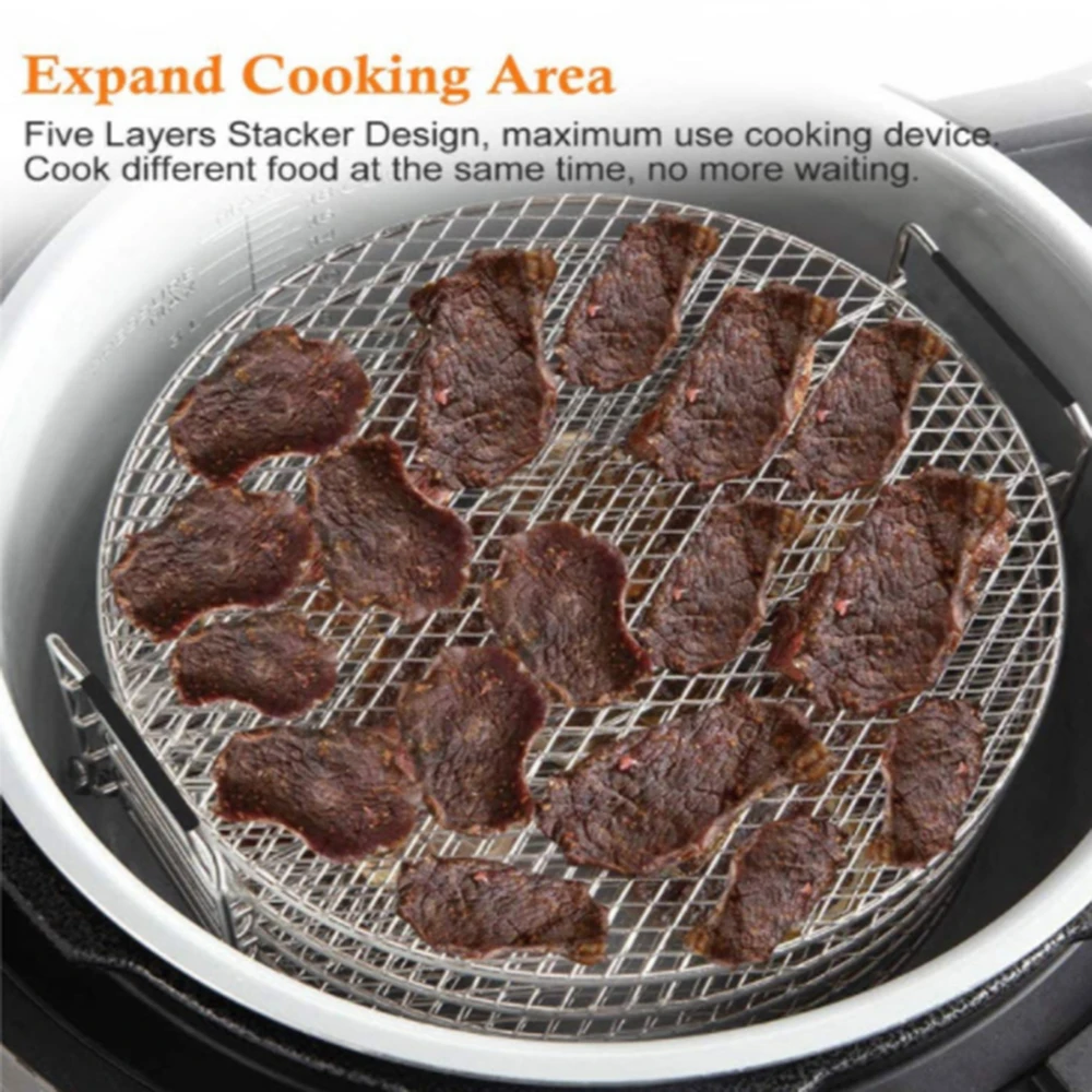 Air Fryer Accessories Food Dehydrator Drying Stand Stainless Rack for Air fryer 6.5-8QT Pressure Cooker Oven Kitchen Tool
Air Fryer Accessories Food Dehydrator Drying Stand Stainless Rack for Air fryer 6.5-8QT Pressure Cooker Oven Kitchen Tool