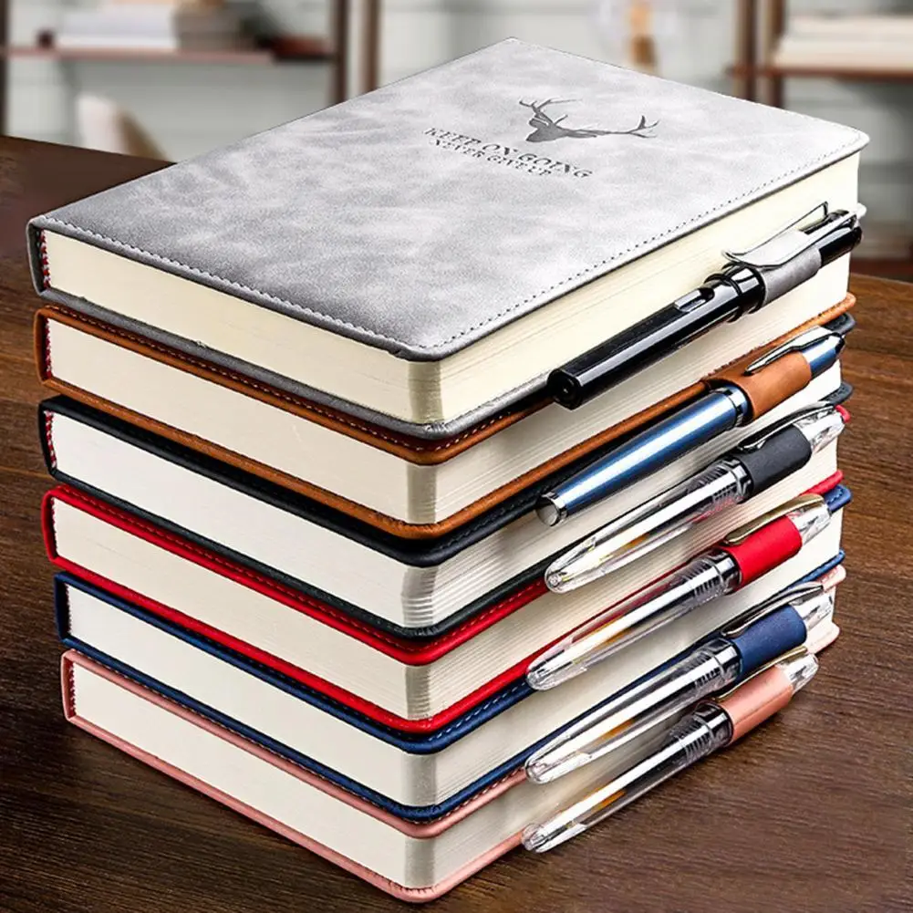360 Pages A5 Faux Leather Thick Business Manager Folder Handbook Notebook Sketch Journal Diary with Pen 
360 Pages A5 Faux Leather Thick Business Manager Folder Handbook Notebook Sketch Journal Diary with Pen