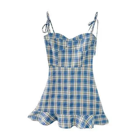 QWEEK Summer Plaid Spaghetti Strap Slip Dress 2021 New Hit Women's Summer Sundresses Casual Vintage Plaid Bodycon Mini Dress
QWEEK Summer Plaid Spaghetti Strap Slip Dress 2021 New Hit Women's Summer Sundresses Casual Vintage Plaid Bodycon Mini Dress