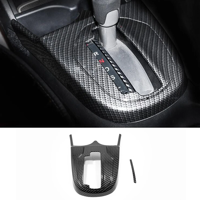For Honda FIT JAZZ 2014-2018 ABS Matte/Carbon fibre Car gear shift knob frame panel Decoration cover trim car styling accessorie |
