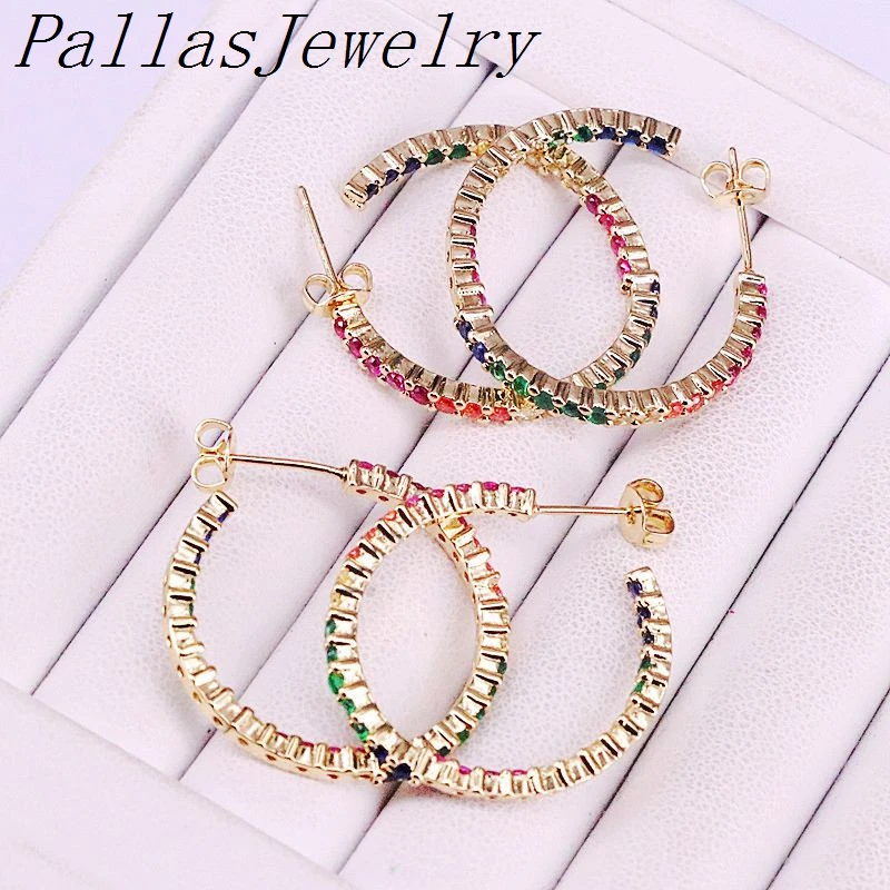 5Pairs CZ Cubic Zirconia Circle Studs Rainbow CZ Zirconia Micro Pave Stud Earring Gorgeous women jewelry gift
5Pairs CZ Cubic Zirconia Circle Studs Rainbow CZ Zirconia Micro Pave Stud Earring Gorgeous women jewelry gift