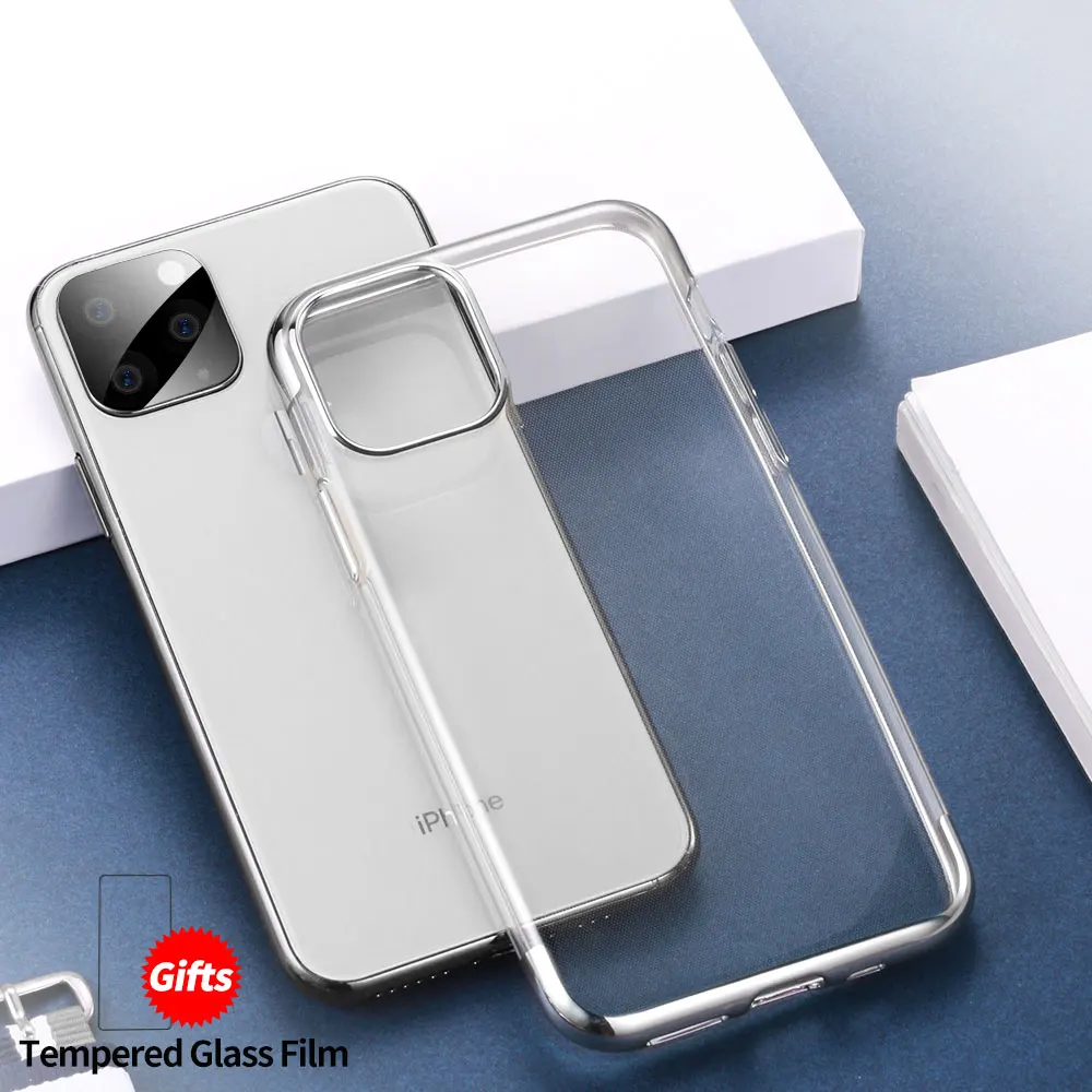 Силиконовый чехол SmartDevil для iPhone XR 11Pro Max 11 мягкий прозрачный X XS металлизированный