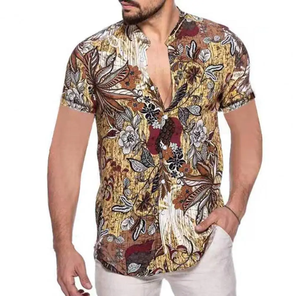 Men Shirts Floral Printed Stripe Fashion Stand Collar Summer Hawaiian Shirts Casual Beachwear Plus Size Men's Shirt
Men Shirts Floral Printed Stripe Fashion Stand Collar Summer Hawaiian Shirts Casual Beachwear Plus Size Men's Shirt