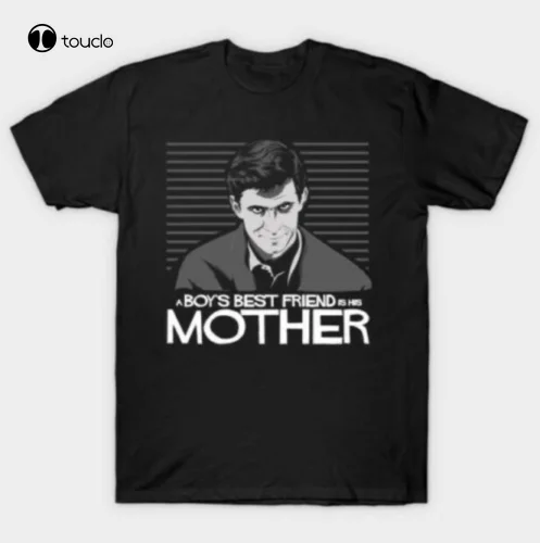 

Boy'S Best Friend Is Mother Psycho Norman Bates Motel Horror Movie Black T-Shirt