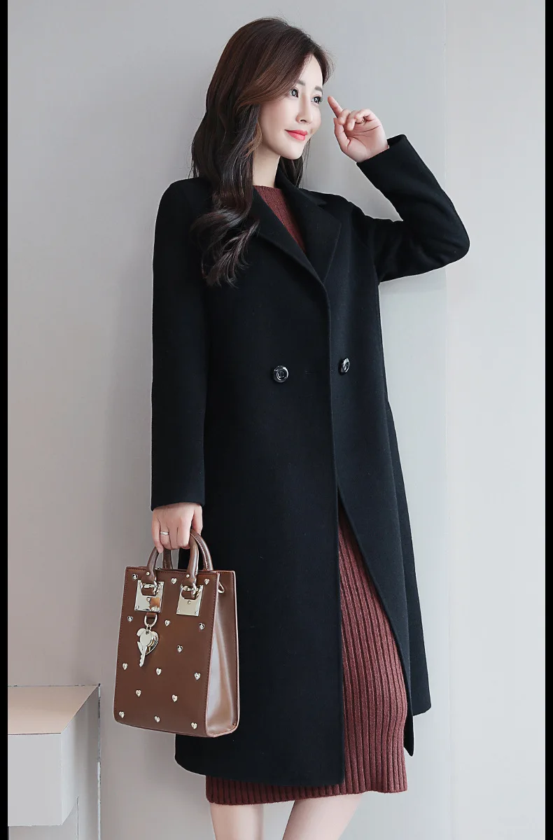 2020 Five Colors Women Coat Outerwear Winter Clothing Fashion Warm Double Breasted Suit Collar Female Elegant Woolen Coat
2020 Five Colors Women Coat Outerwear Winter Clothing Fashion Warm Double Breasted Suit Collar Female Elegant Woolen Coat