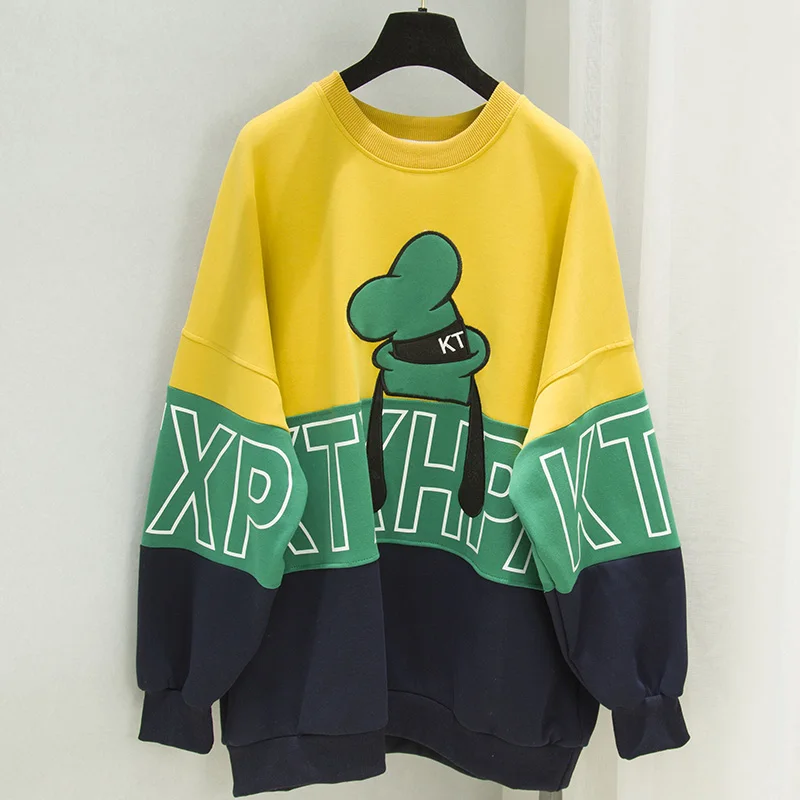 2021 Spring Female Cotton Batwing Sleeve Loose Sweatshirt Korean Style Letters Printing Patchwork Pullovers Cartoon Hoodies
2021 Spring Female Cotton Batwing Sleeve Loose Sweatshirt Korean Style Letters Printing Patchwork Pullovers Cartoon Hoodies