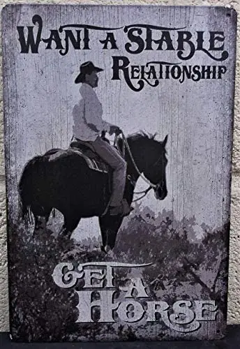 Bit SIGNSHM Stable Relationship Retro Metal Tin Sign Plaque Poster Wall Decor Art Shabby Chic Gift Suitable 12x8 Inch
Bit SIGNSHM Stable Relationship Retro Metal Tin Sign Plaque Poster Wall Decor Art Shabby Chic Gift Suitable 12x8 Inch