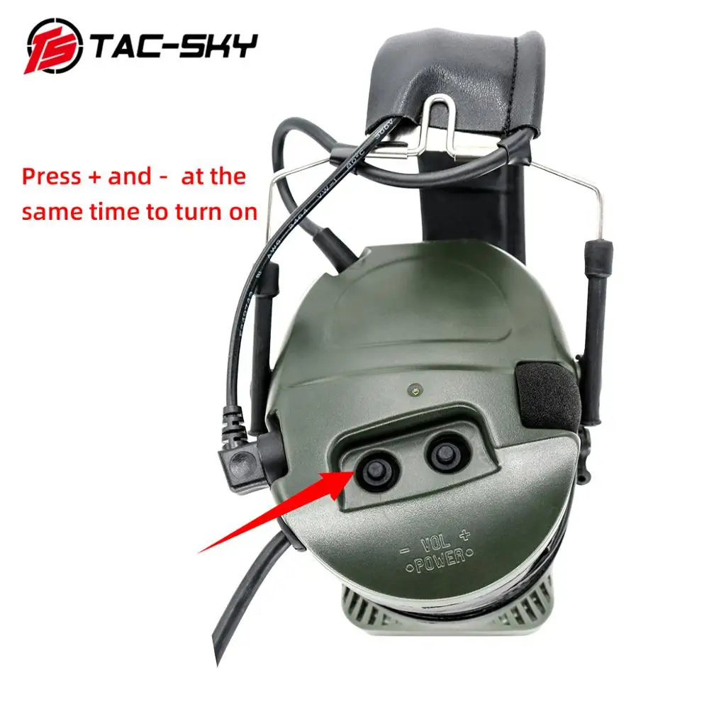 TAC-SKY COMTAC I Silicone Earmuffs Military Interphone Headphones Noise Reduction Pickup Tactical Headphones-FG + u94 ptt
TAC-SKY COMTAC I Silicone Earmuffs Military Interphone Headphones Noise Reduction Pickup Tactical Headphones-FG + u94 ptt