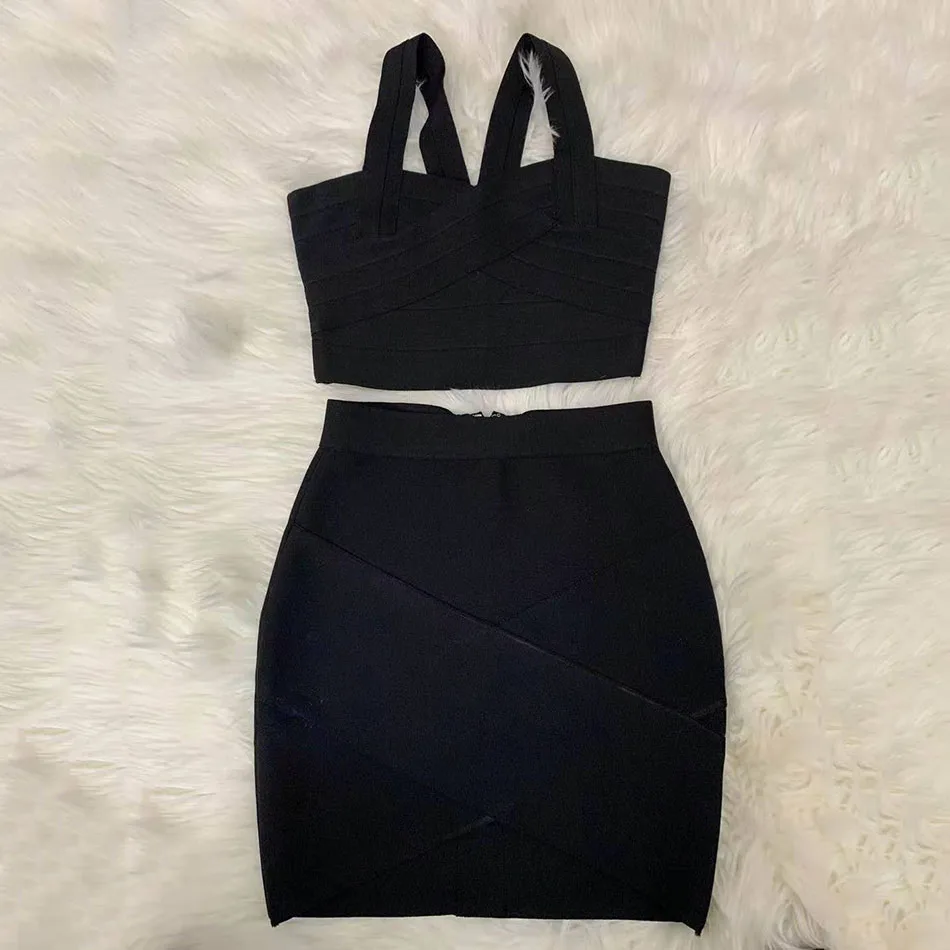 2021 Fall New Women'S 2-Piece Set Sexy V-Neck Short Vest Tight Bandage Mini Dress Fashion Celebrity Nightclub Party Set
2021 Fall New Women'S 2-Piece Set Sexy V-Neck Short Vest Tight Bandage Mini Dress Fashion Celebrity Nightclub Party Set