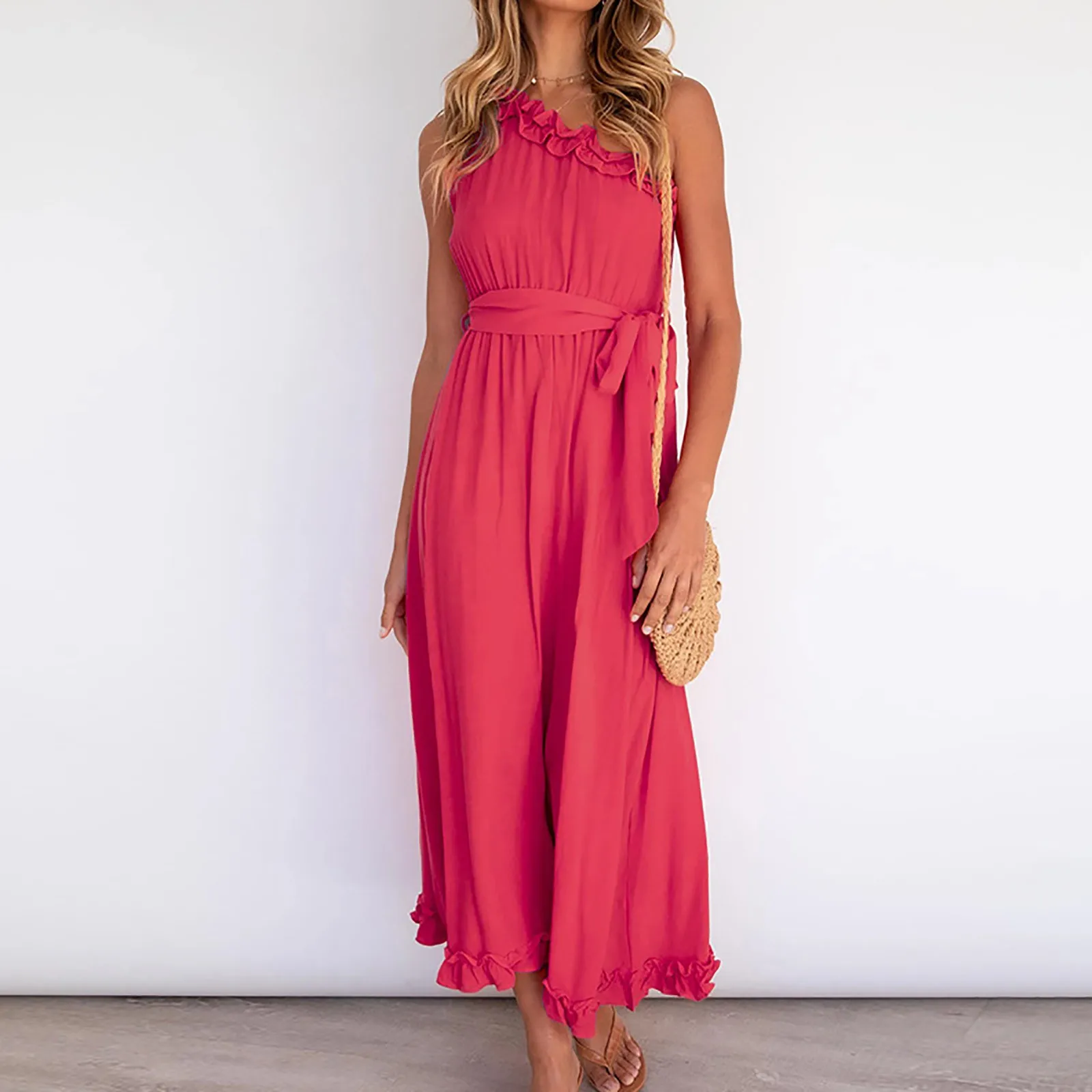 Summer Women's Dress Sexy One Shoulder Solid Ruffle Dresses Ladies Plus SIze Casual Long Dress Daily 2021
Summer Women's Dress Sexy One Shoulder Solid Ruffle Dresses Ladies Plus SIze Casual Long Dress Daily 2021
