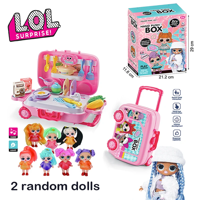 Original Lol Surprise Dolls Toy Suitcase with 2 Random Doll Children Girls Lol Dolls DIY Play House Toys for Girls Birthday Gift
Original Lol Surprise Dolls Toy Suitcase with 2 Random Doll Children Girls Lol Dolls DIY Play House Toys for Girls Birthday Gift