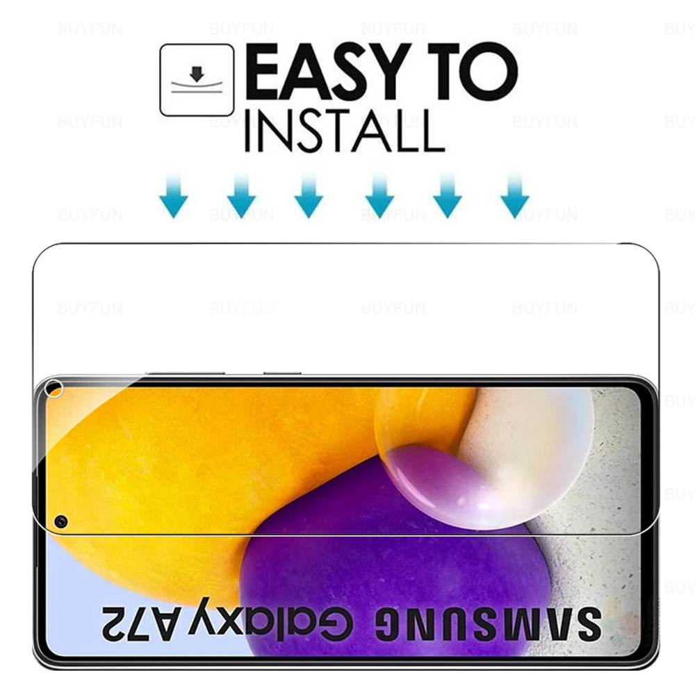 Прозрачная закаленная пленка 3 шт. для samsung galaxy a72 a 72 72a Защитное стекло smasung a52 a42 a32
