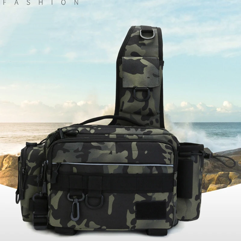 Fishing tackle messenger bag, multifunctional fishing tackle storage bag, outdoor waist bag messenger bag and rod bag waterproof
Fishing tackle messenger bag, multifunctional fishing tackle storage bag, outdoor waist bag messenger bag and rod bag waterproof